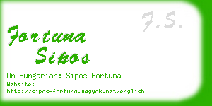 fortuna sipos business card
